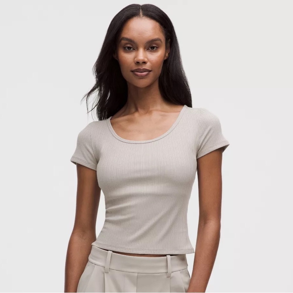 Lululemon Hold Tight Micro-Rib Cross-Back T-Shirt
